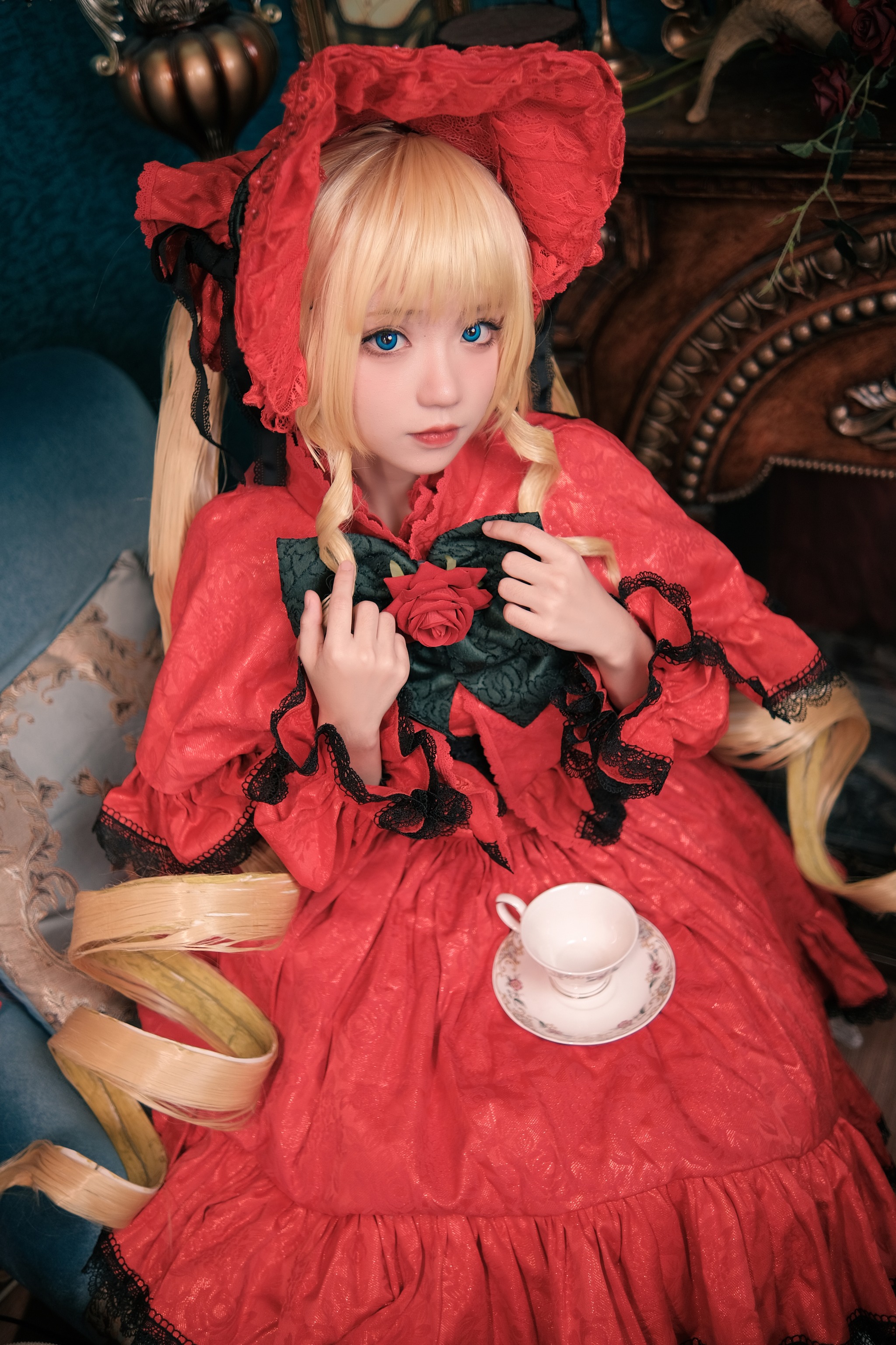 图片[1]-花柒Hana – NO.018 蔷薇少女真红[13P]-XikXak